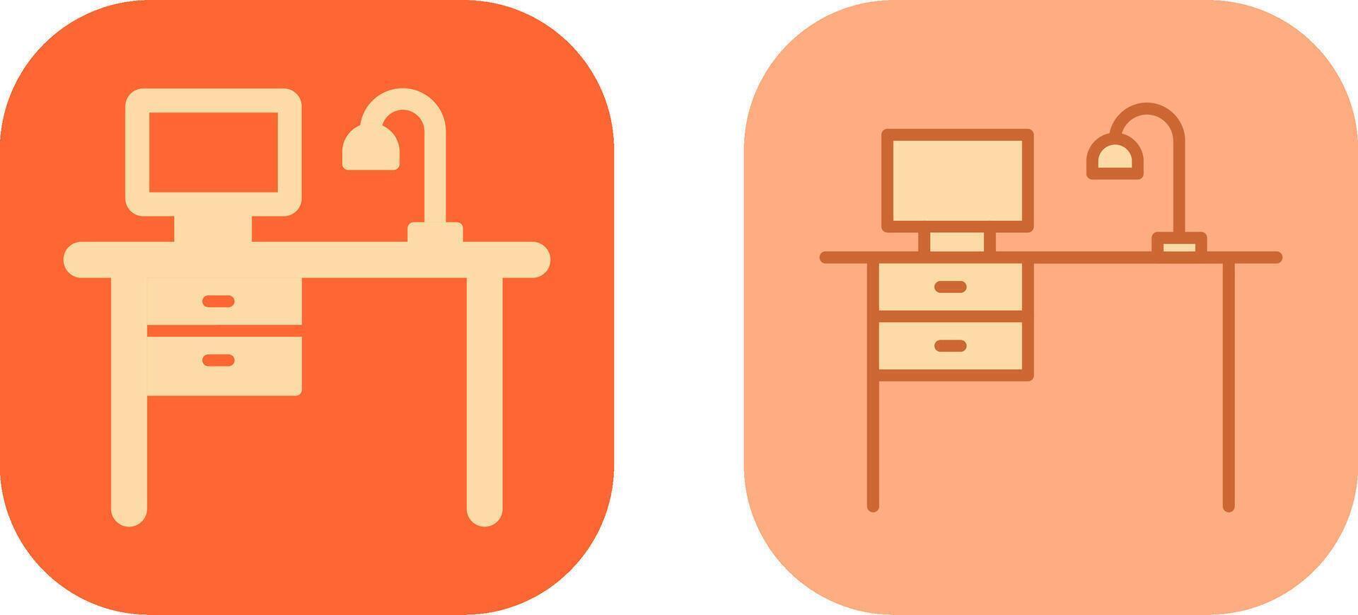 Working Desk Icon vector