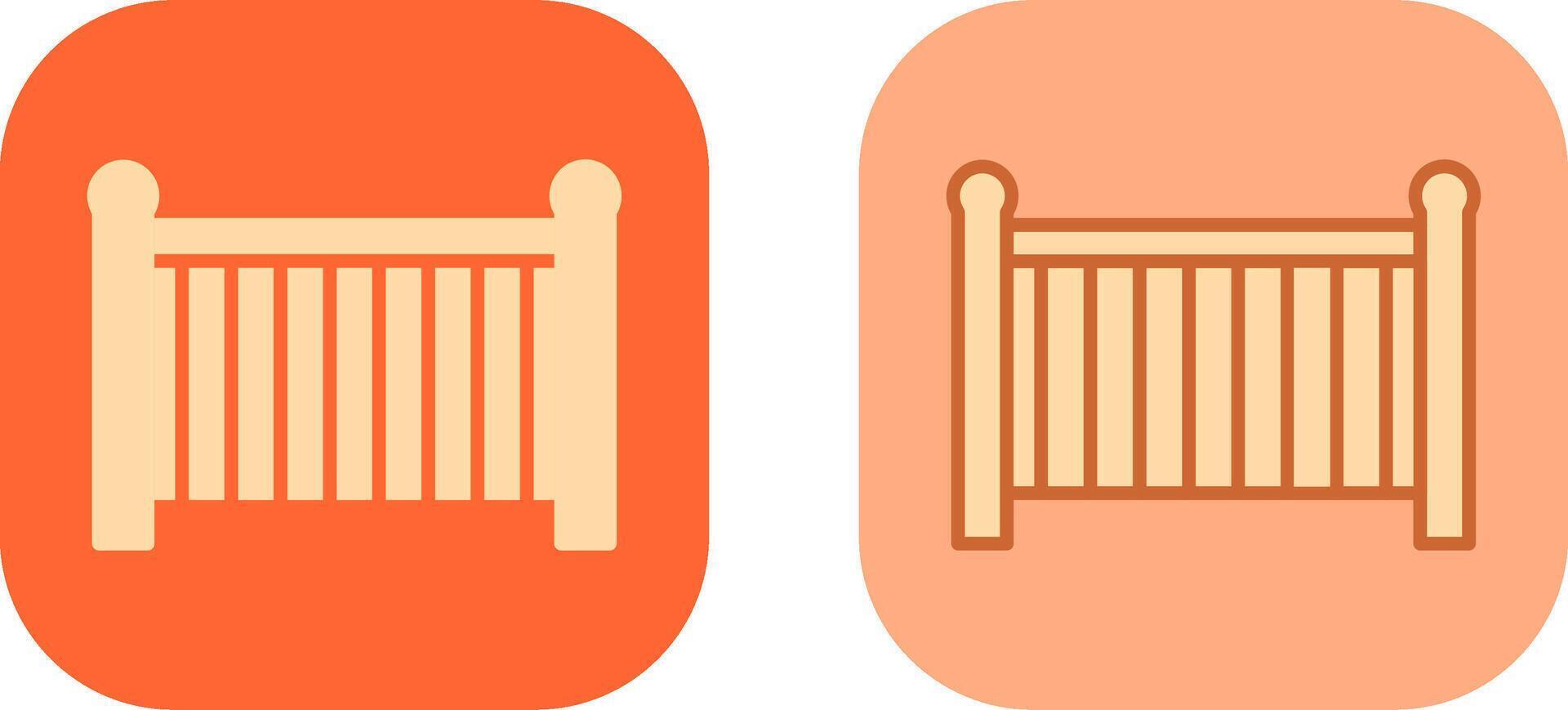 Baby Cot Icon vector