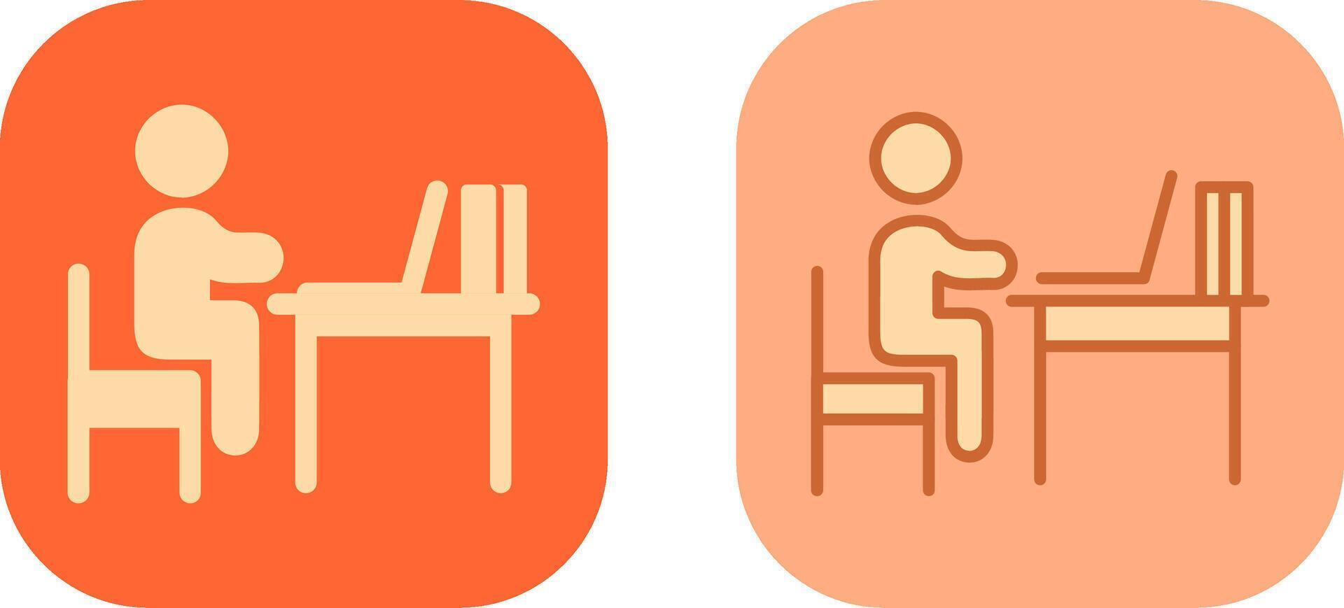 Studying Desk Icon vector