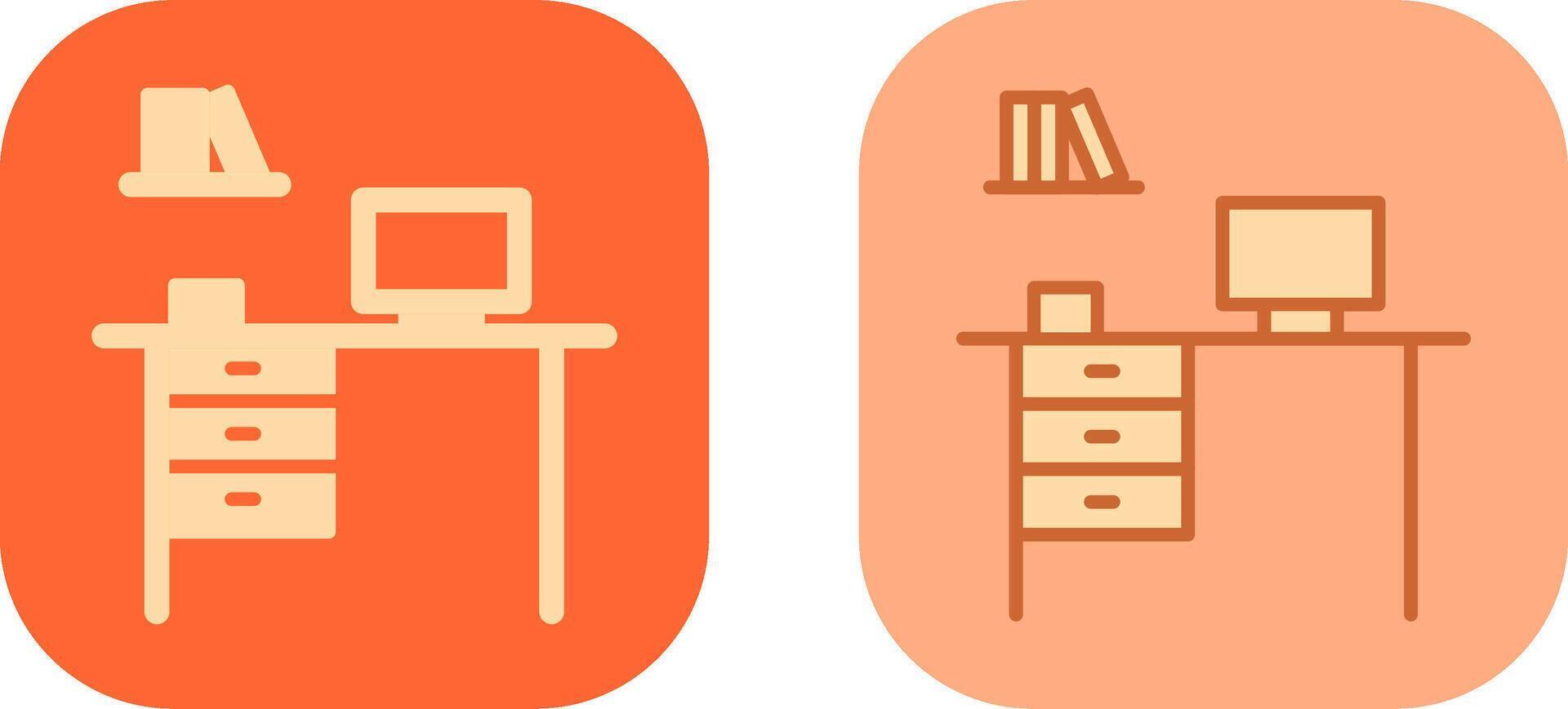 Office Desk Icon vector