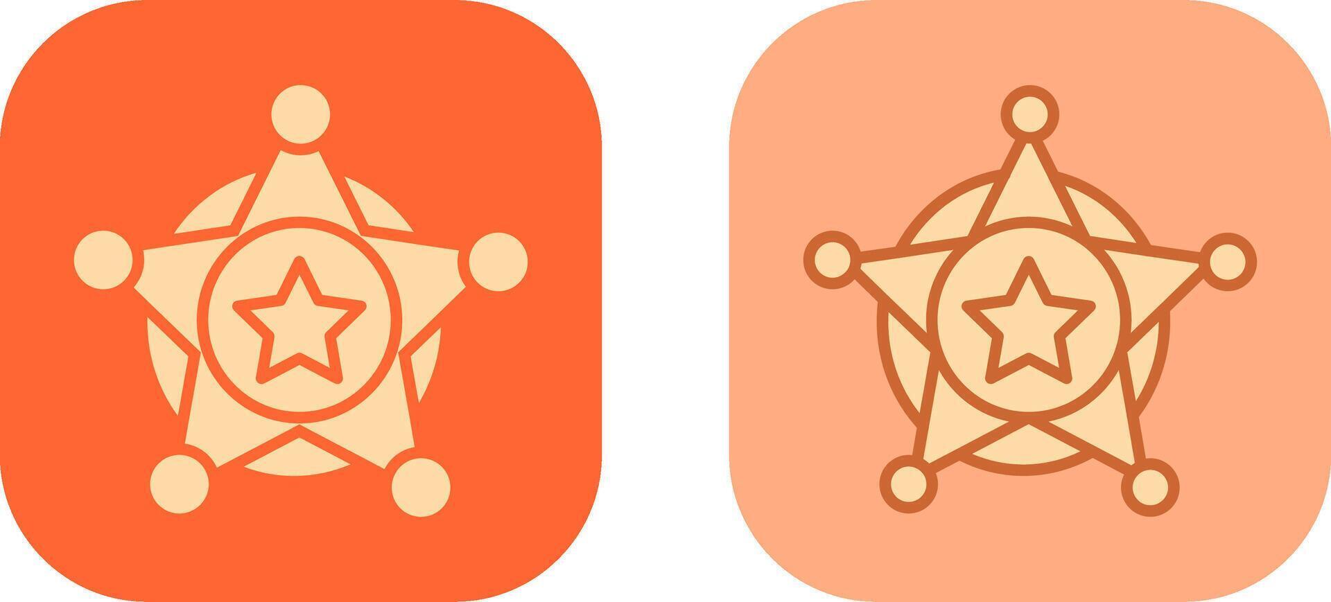 Sheriff Badge Icon vector