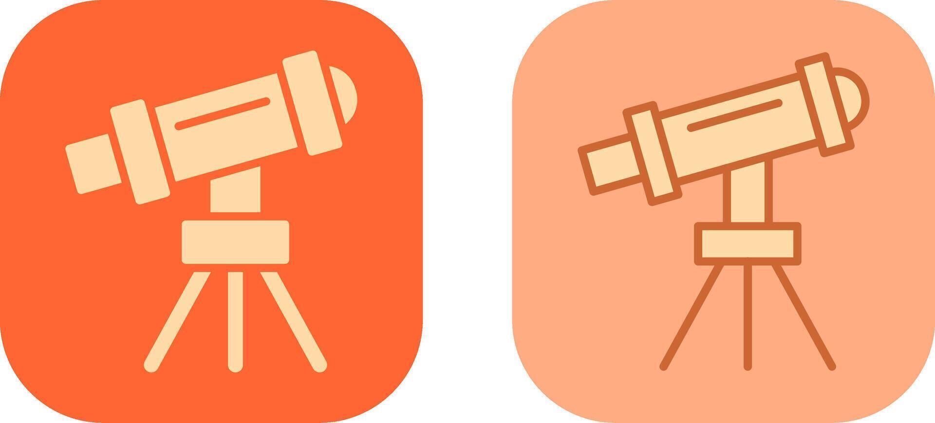 Telescope on Stand Icon vector