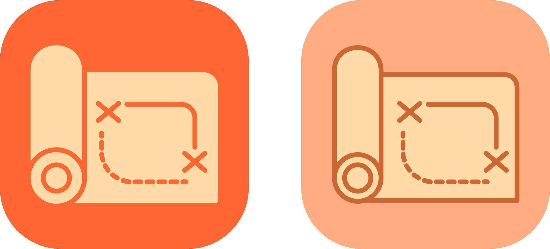 Pirate Map Icon vector