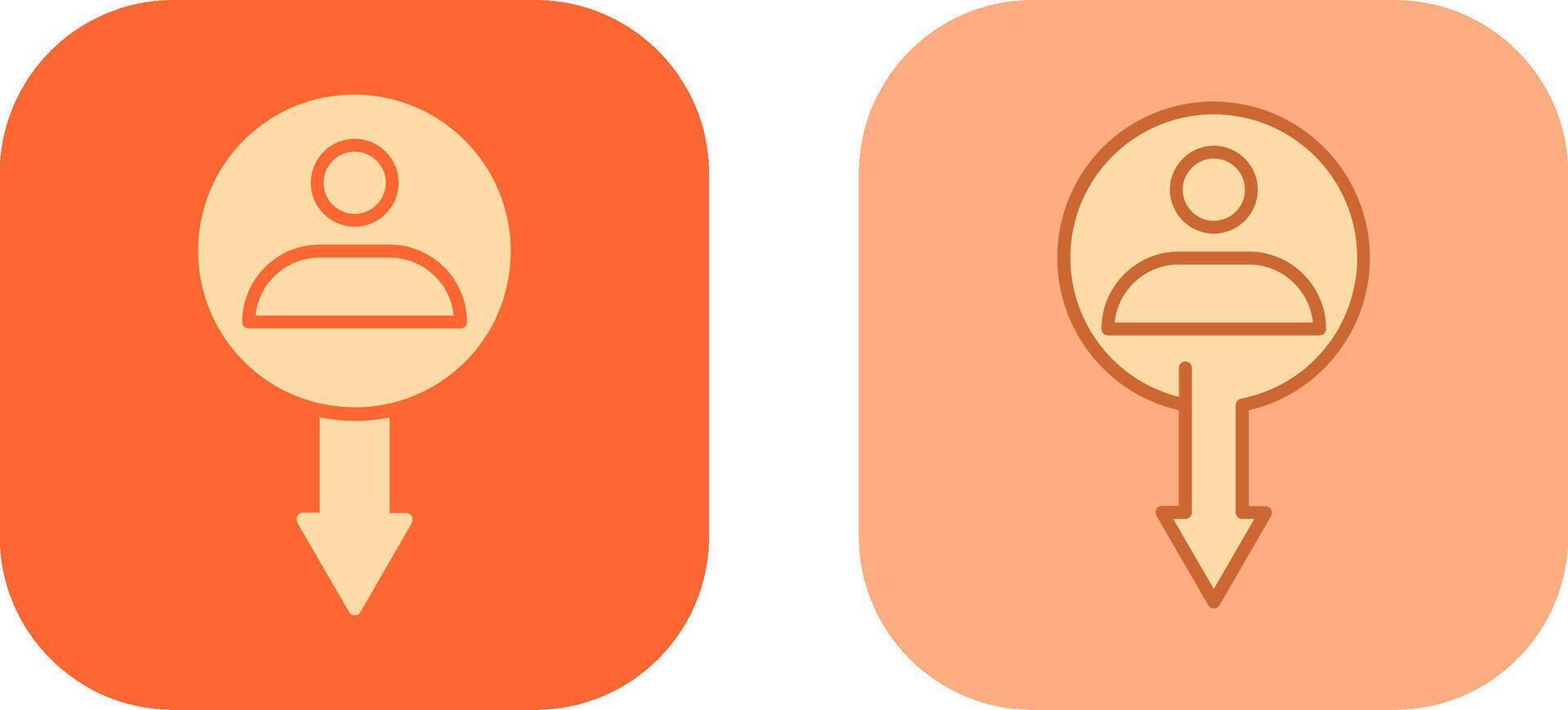 User Down Icon vector