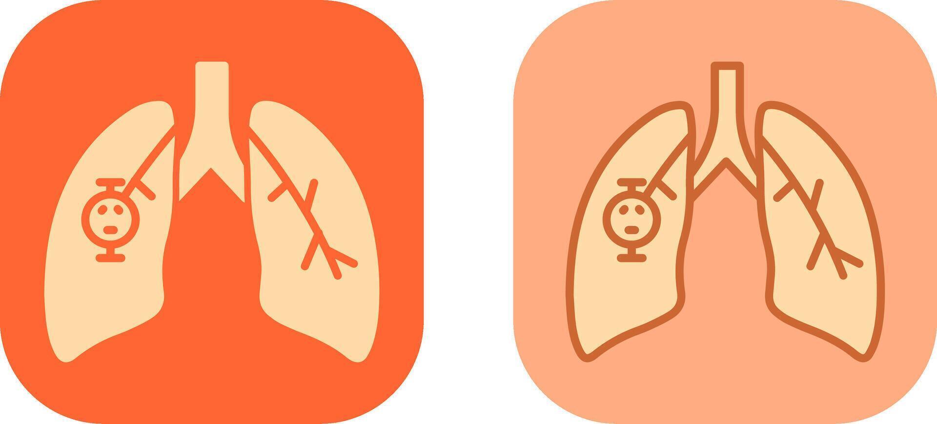 Lung Cancer Icon vector