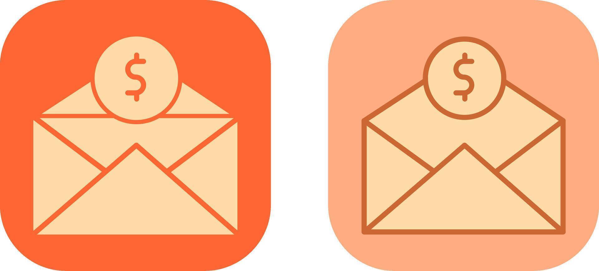Mail Coin Icon vector