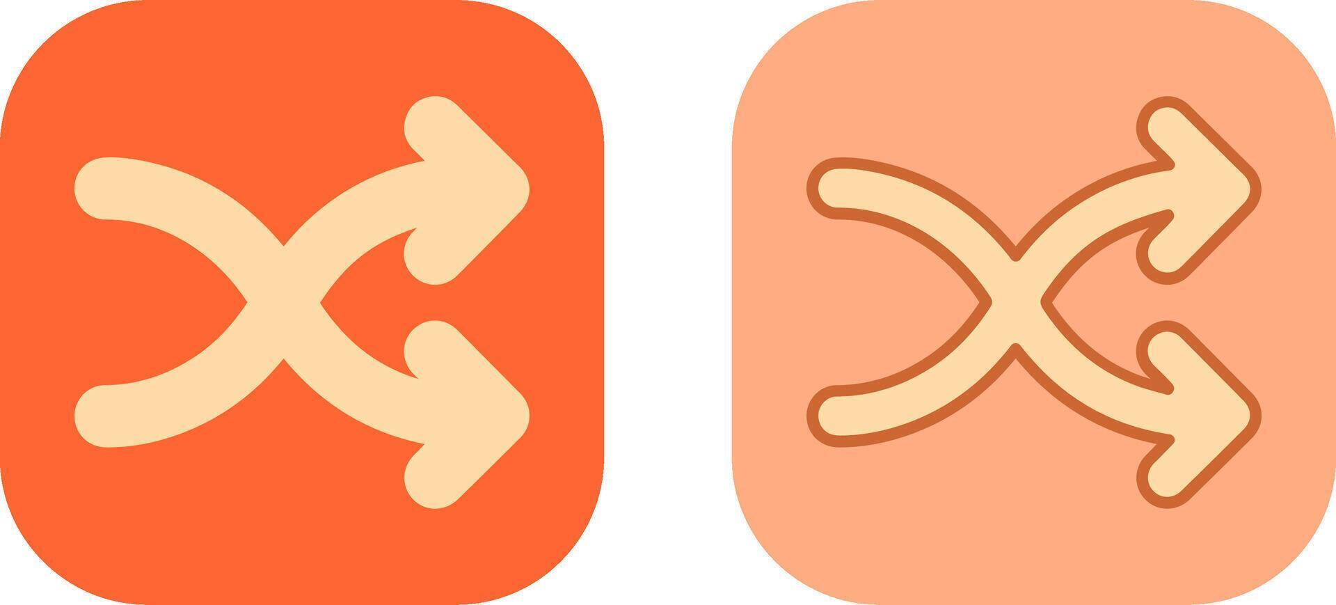 Arrow Crossing Icon vector