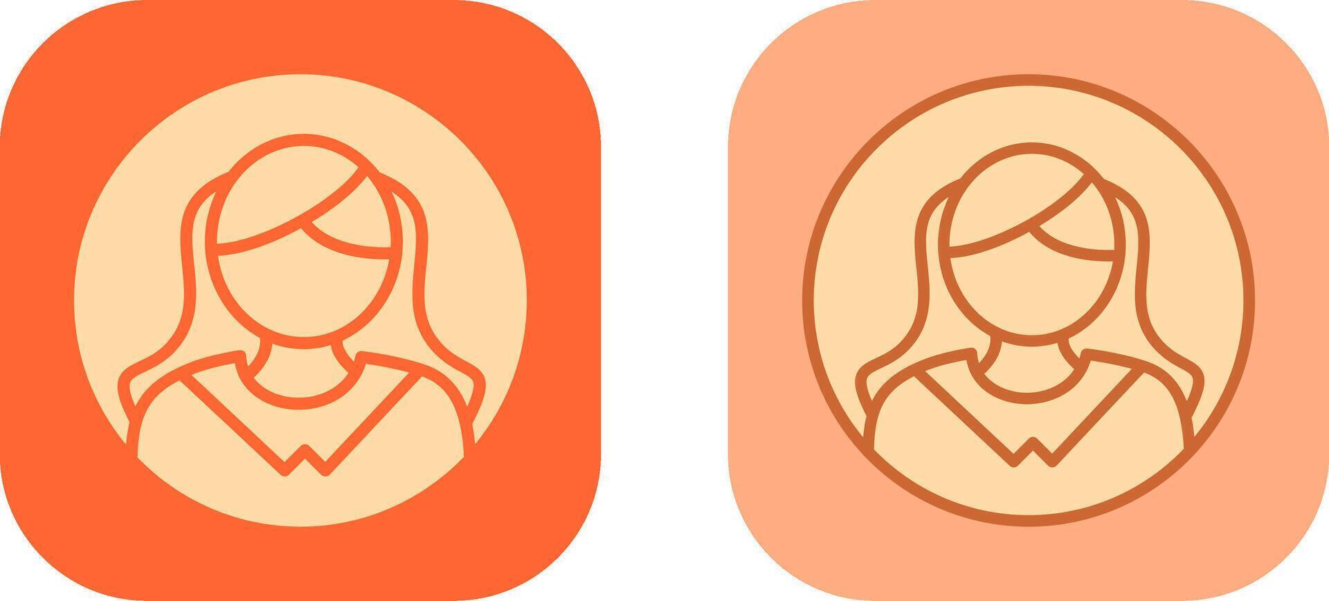 Female Profile Icon vector