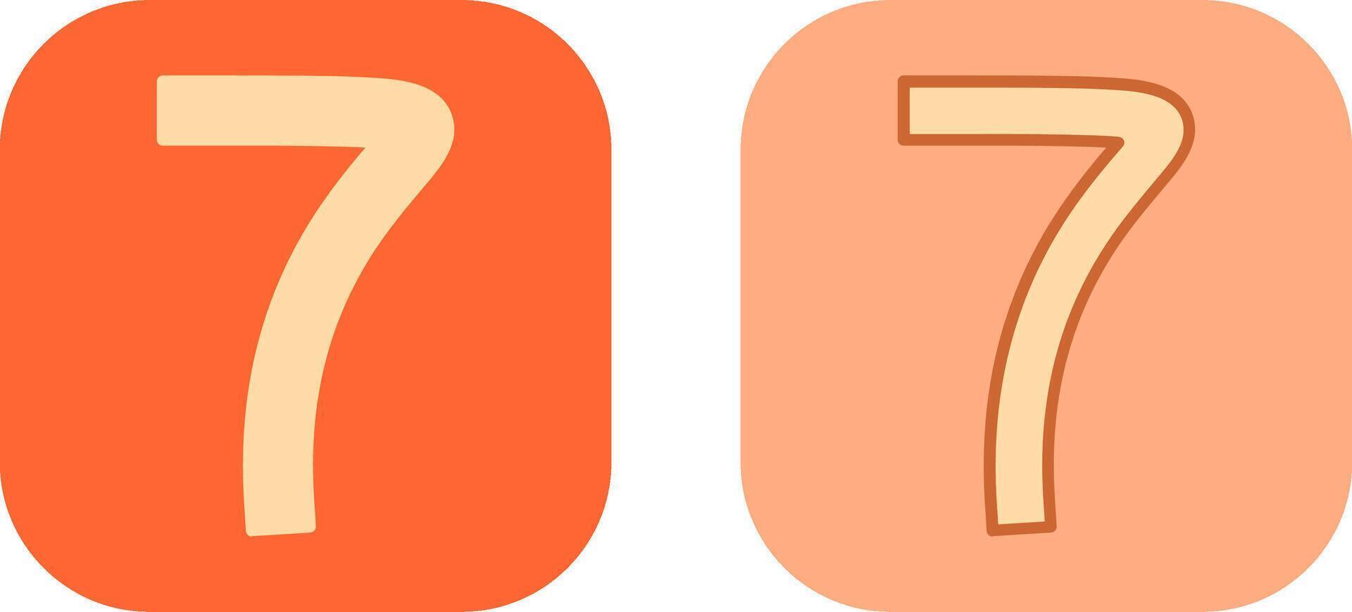 Number Seven Icon vector