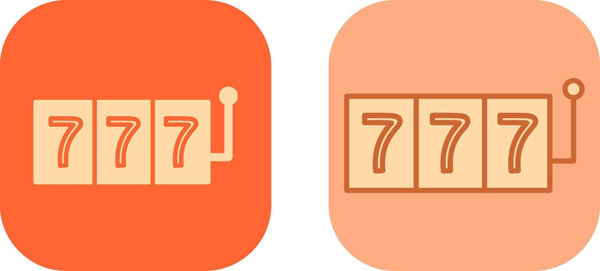 Slot Machine with Sevens Icon vector