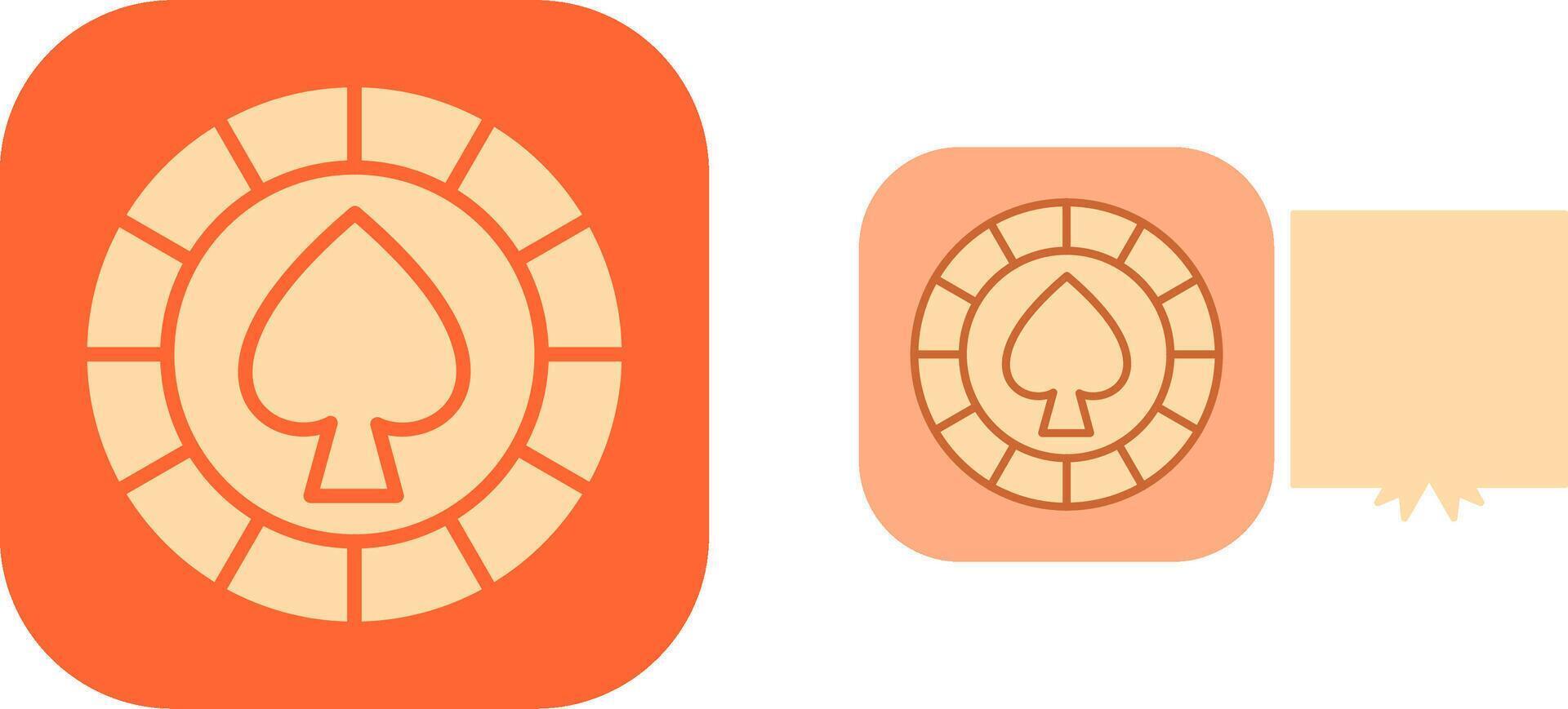 Spade Chip Icon vector