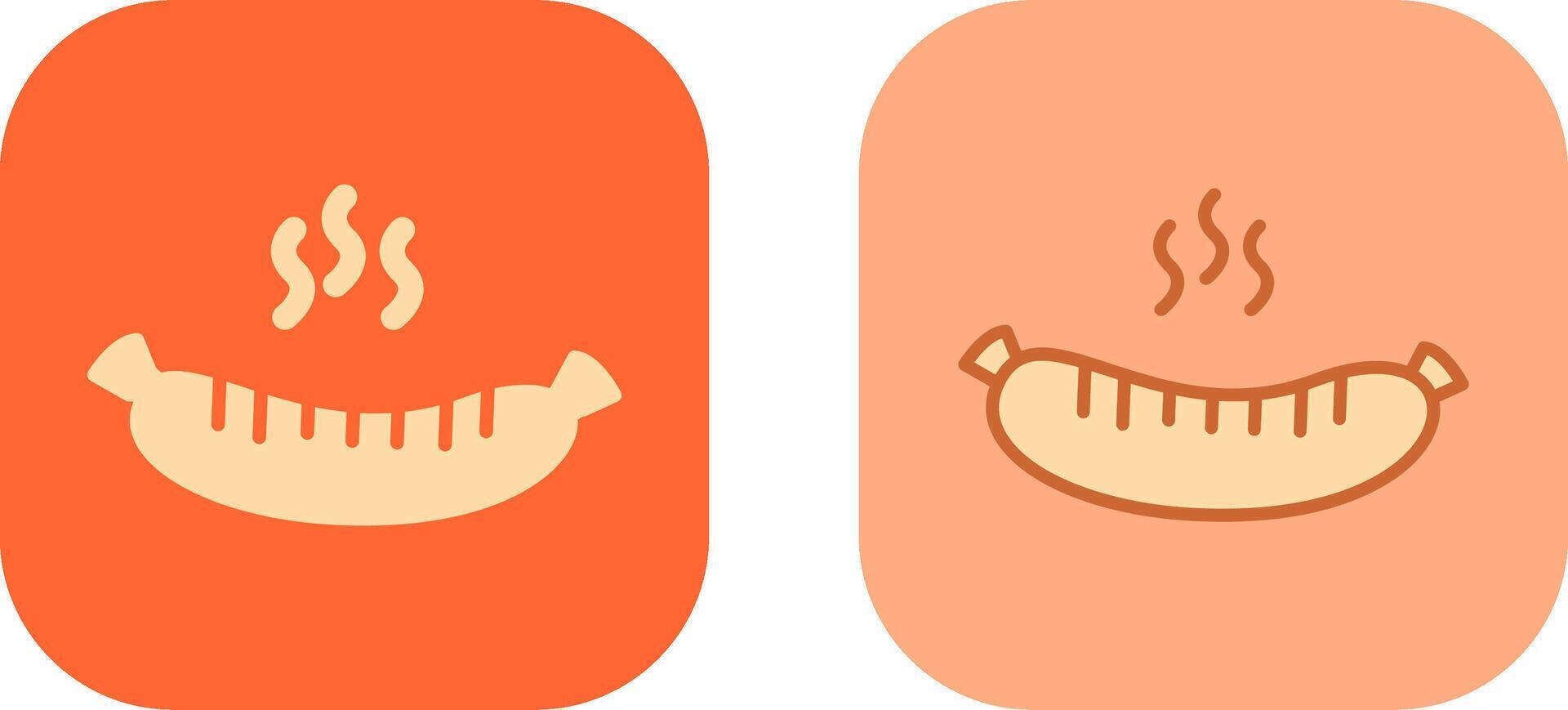 Hot Sausage Icon vector