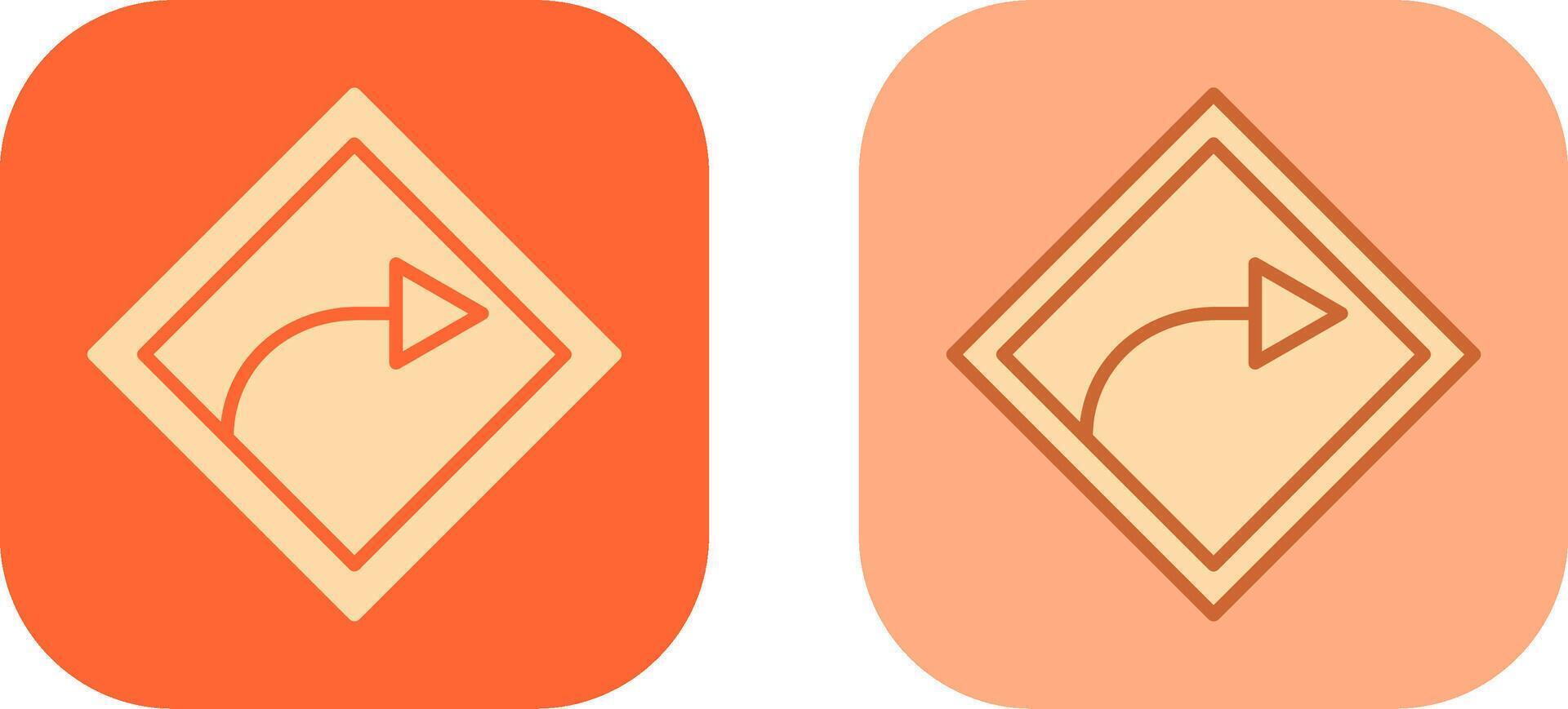 Right Turn Icon vector