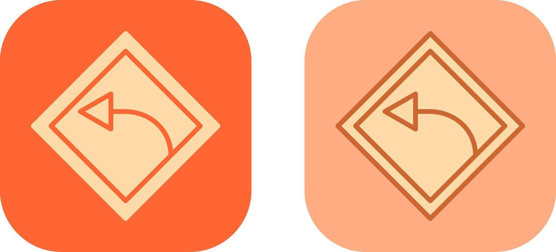 Left Turn Icon vector