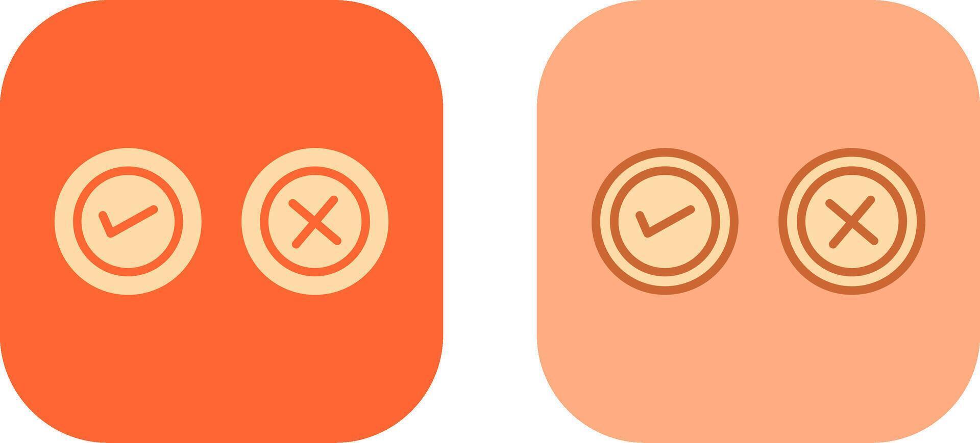 Yes No Option Icon vector