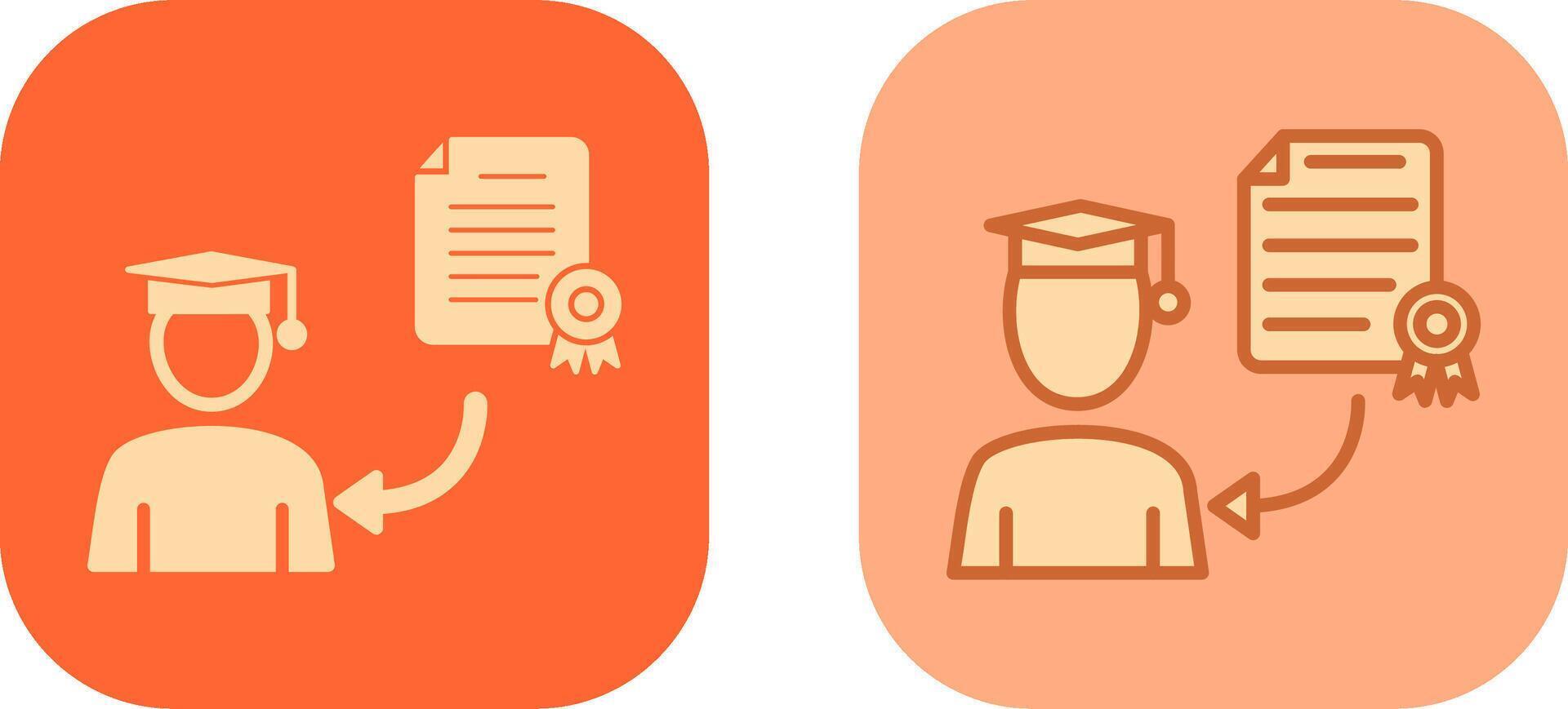 Receiving Diploma Icon vector