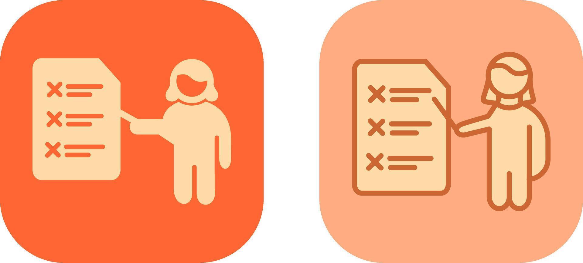 Female Presenter Icon vector