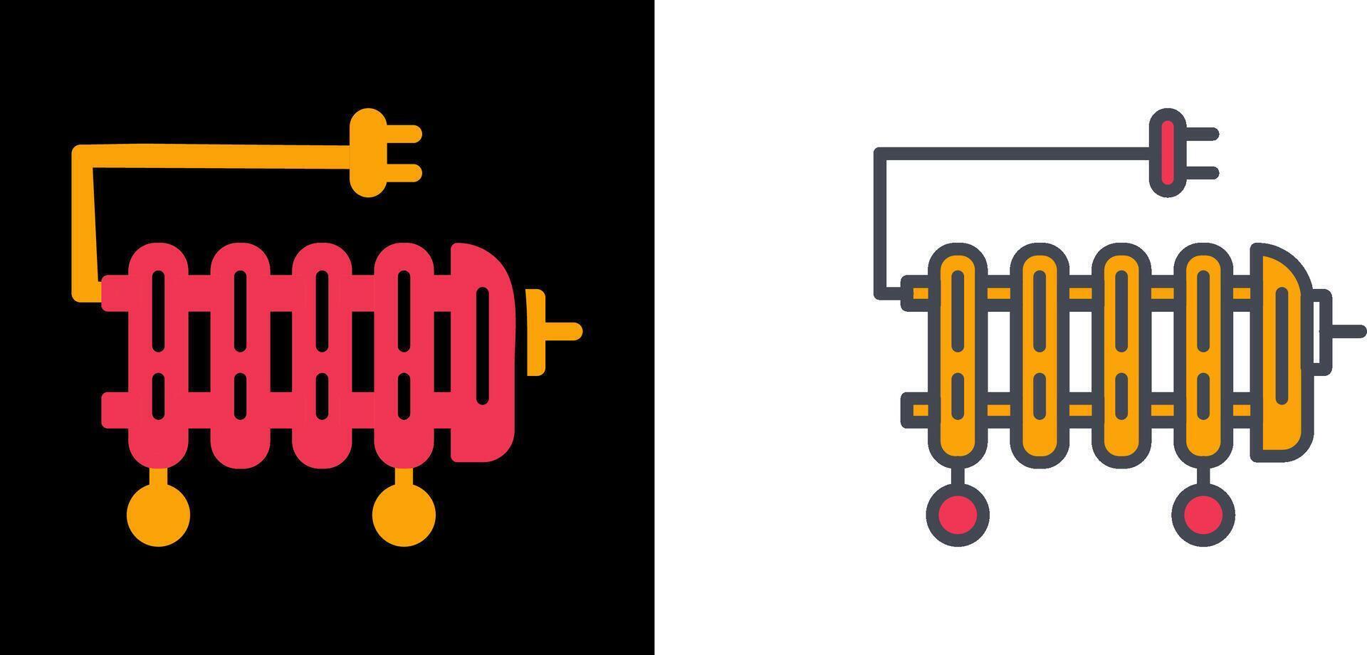 Oil Heater Icon vector