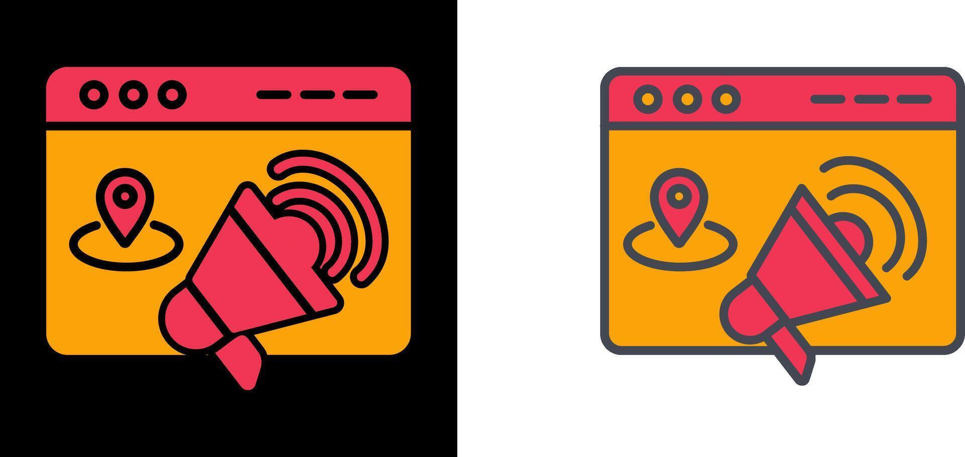 Location Web Advertising Icon vector