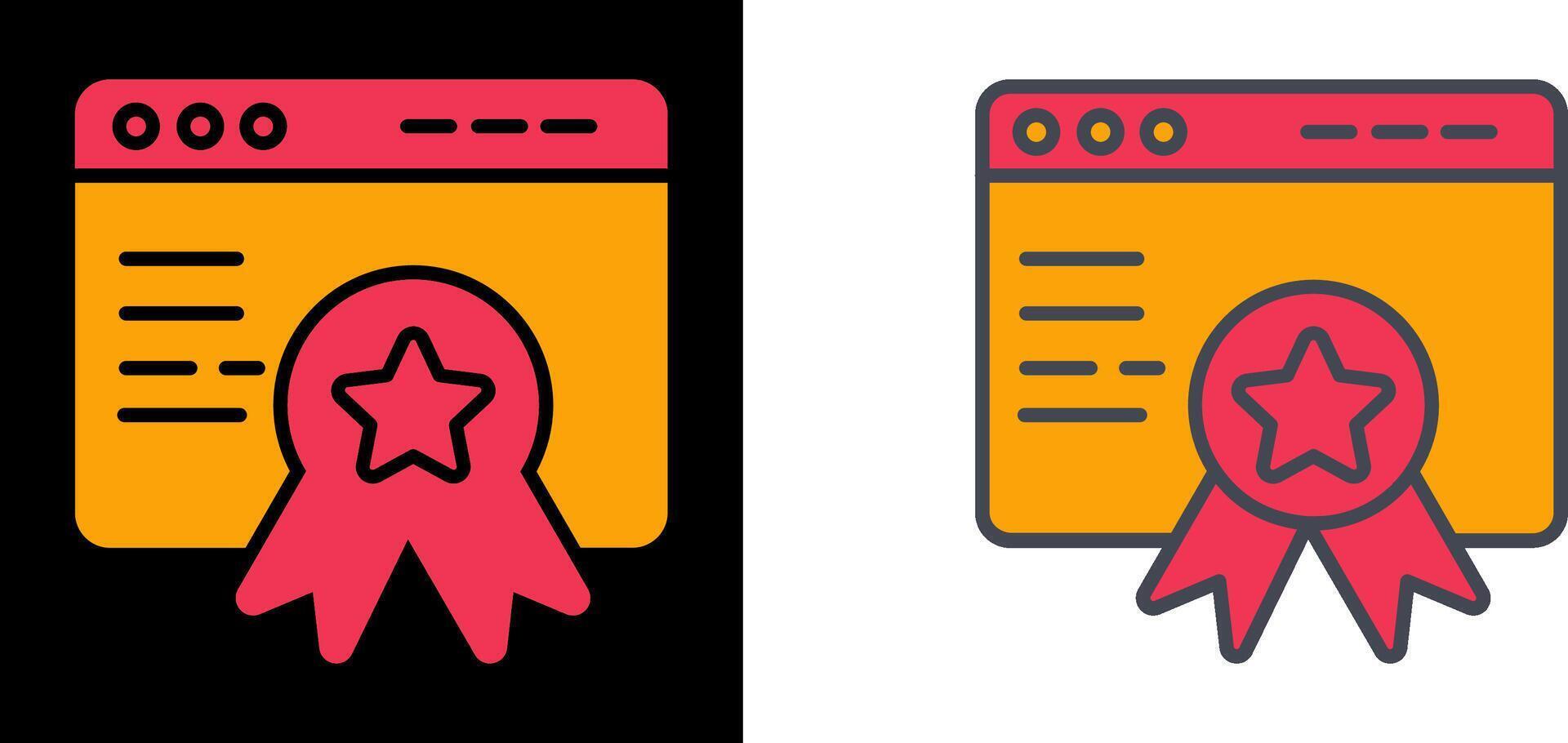 Web Award Icon vector