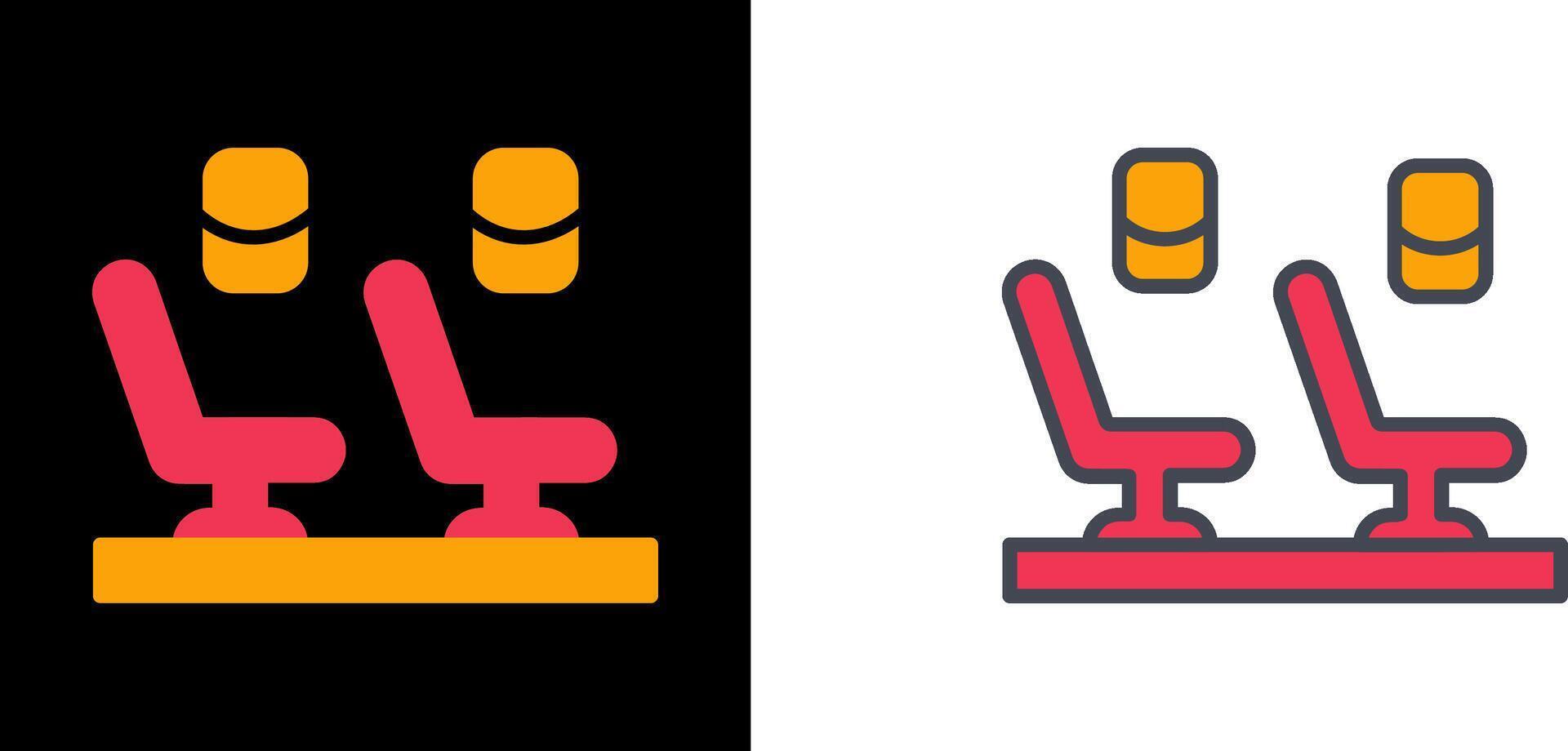 Seats In Plane Icon vector