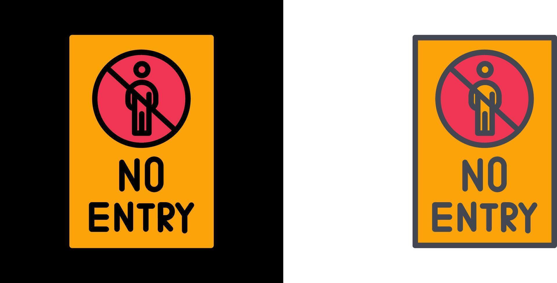 No Entry Sign Icon vector