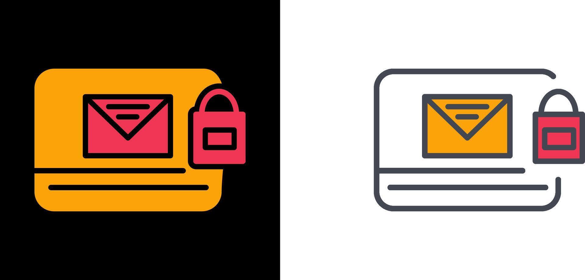 Locked Mail Icon vector