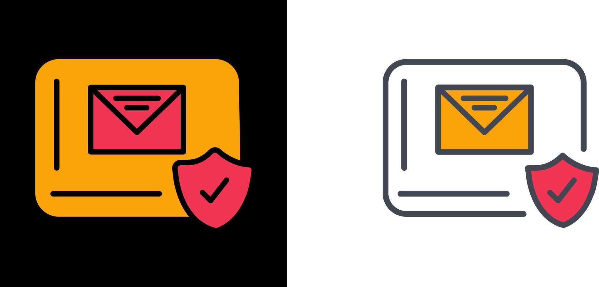 Mail Protection Icon vector