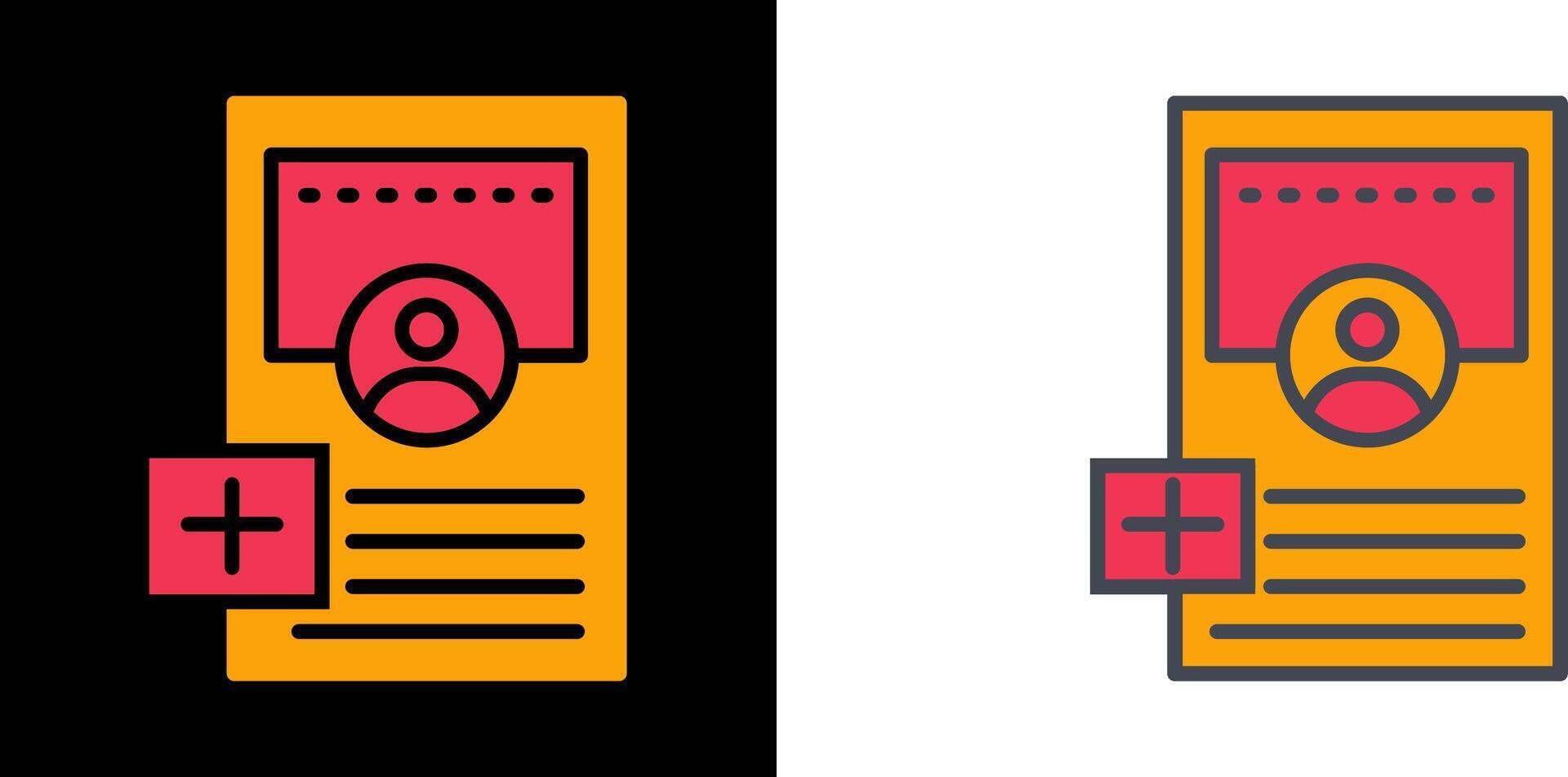 Profile Add Icon vector
