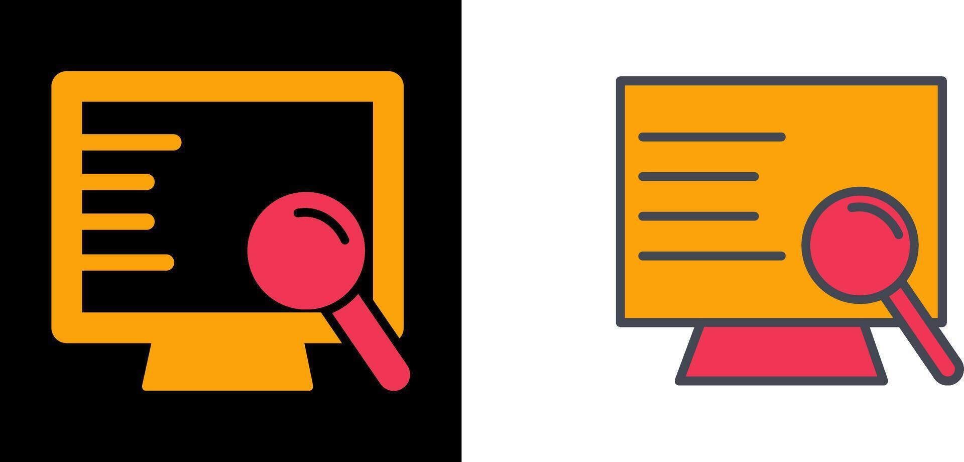 Computer Search Icon vector
