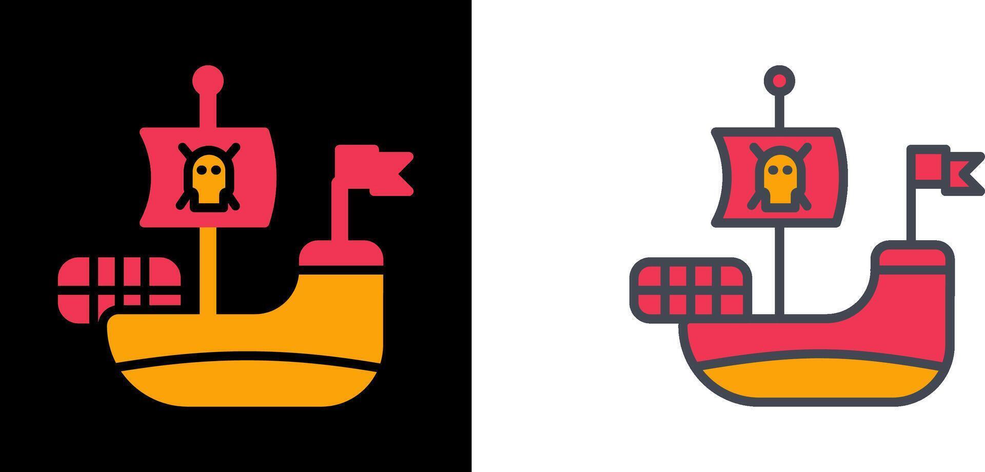 Pirate Ship Icon vector
