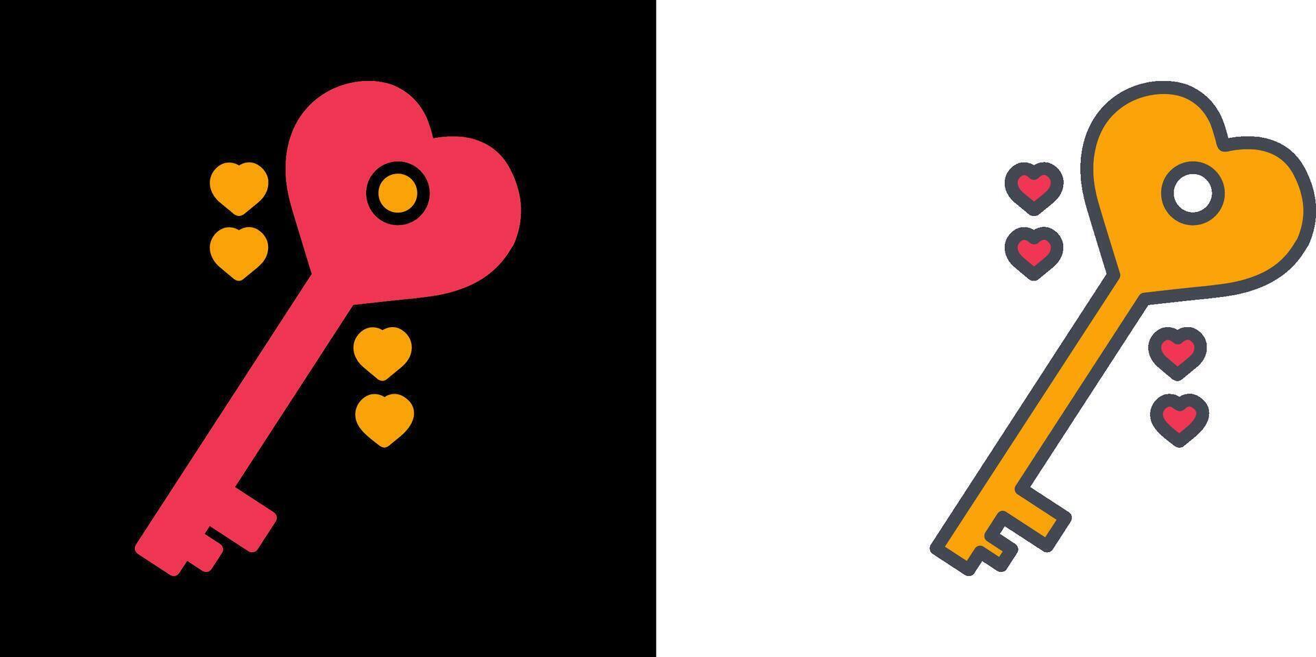 Love Key Icon vector