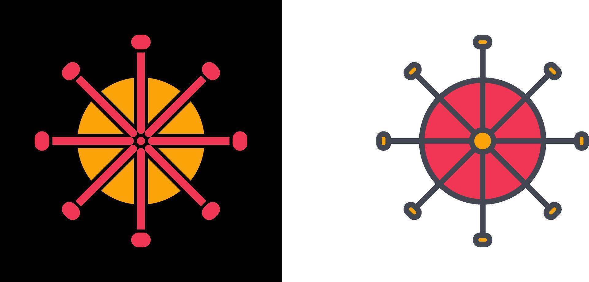 Ship Wheel Icon vector