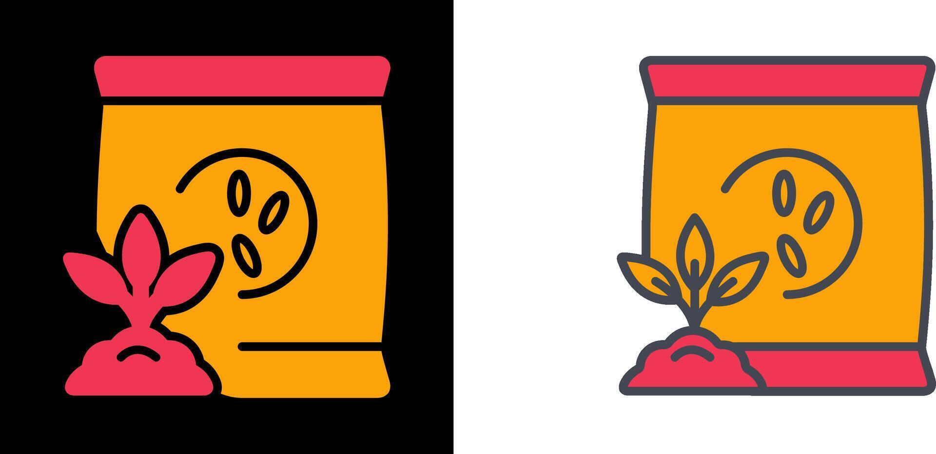Fertilizer Bag Icon vector