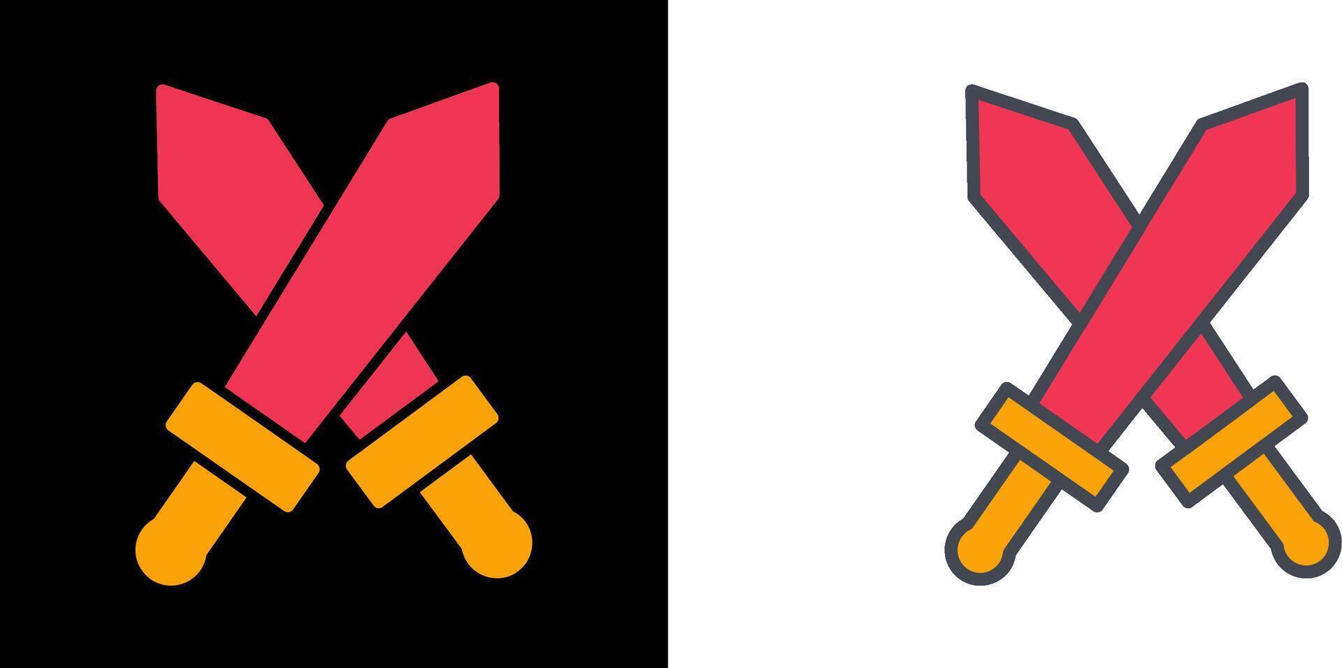 Two Swords Icon vector