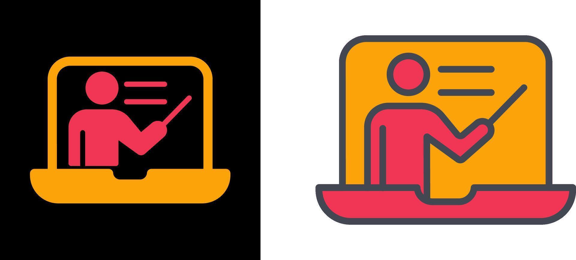Online Lesson Icon vector