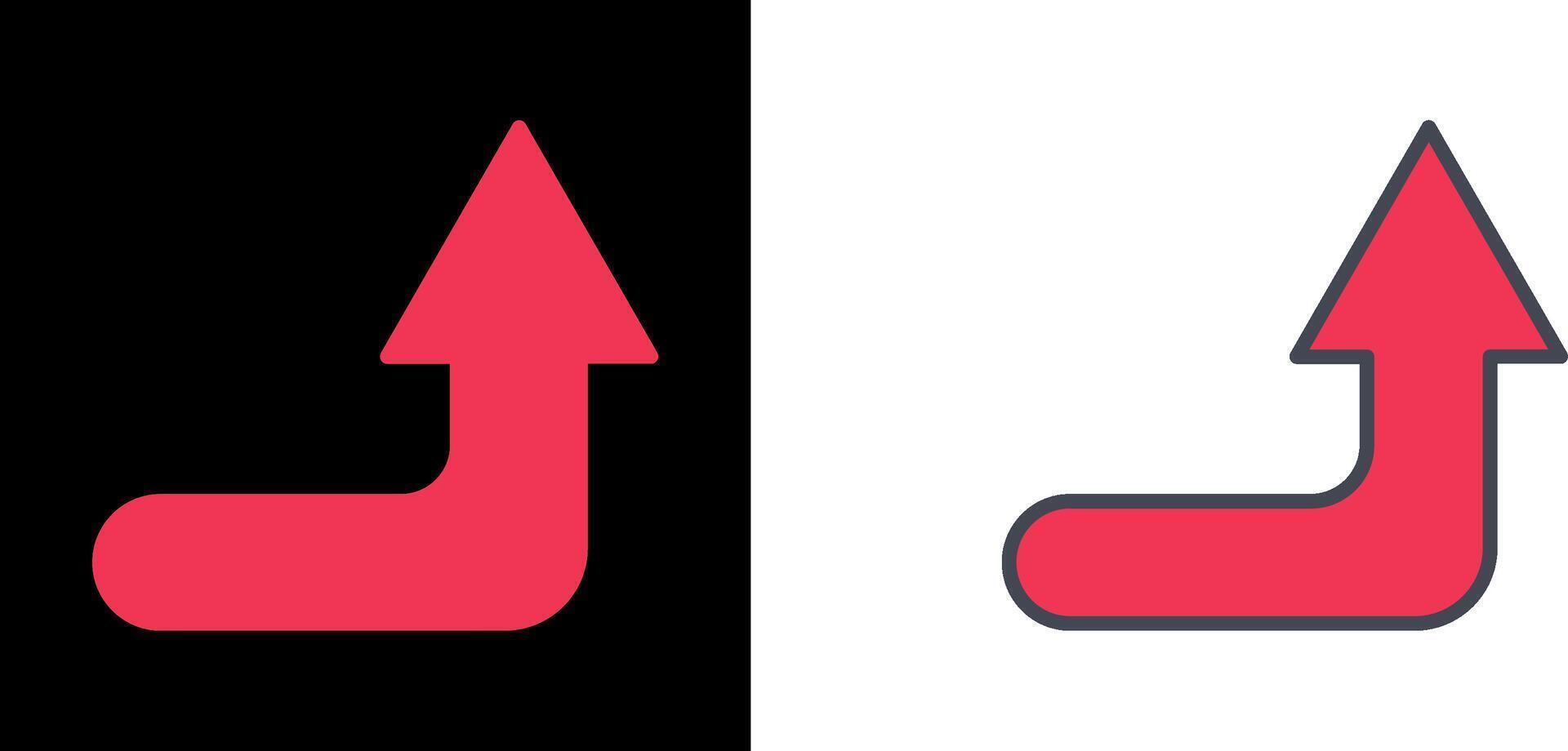Turn Up Icon vector