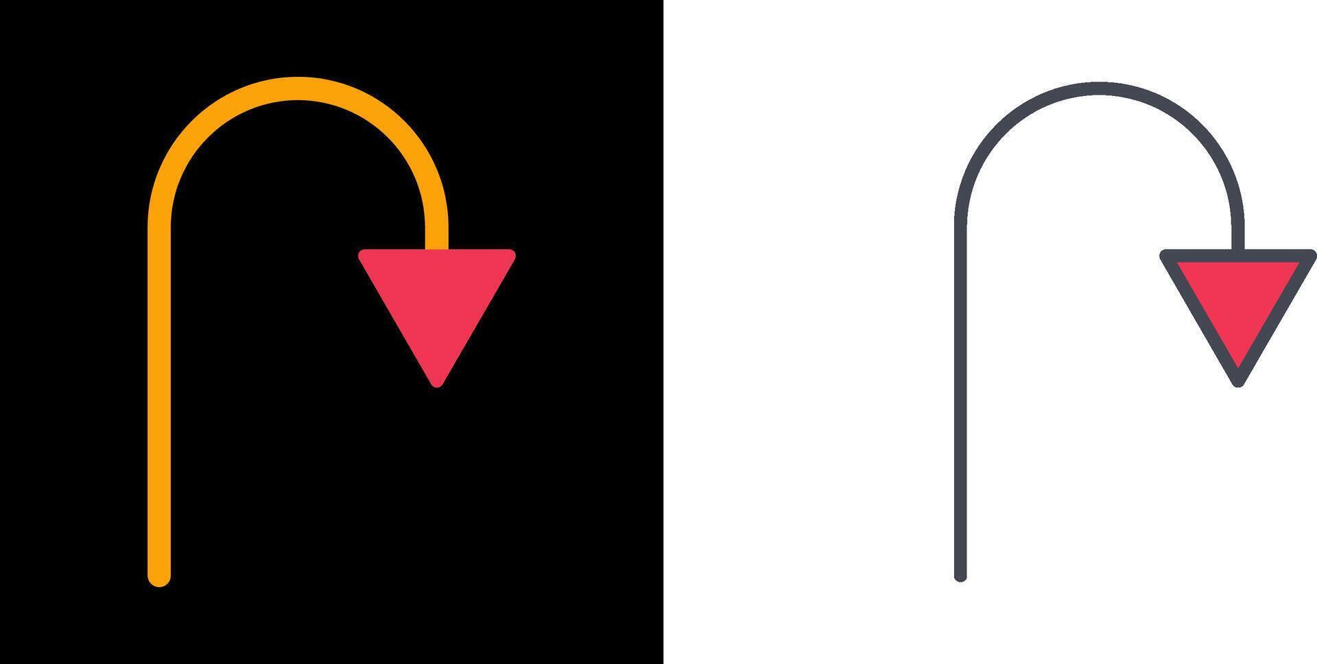 Arrow Pointing Down Icon vector