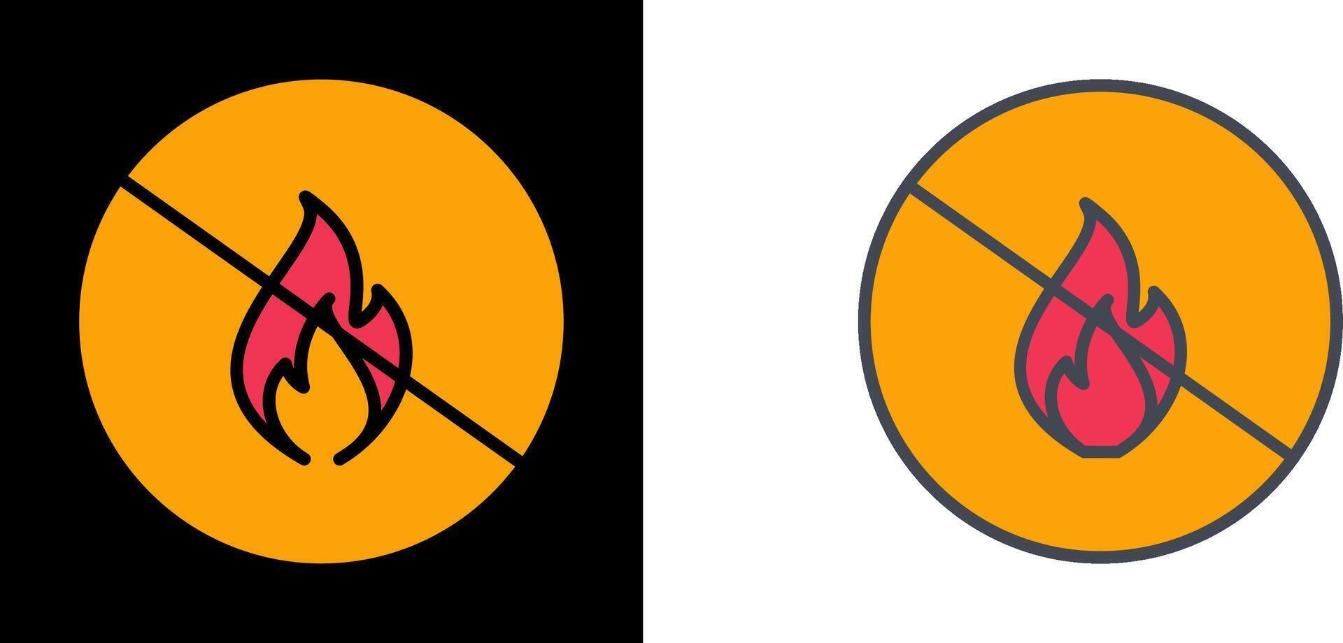 Danger of Flame Icon vector