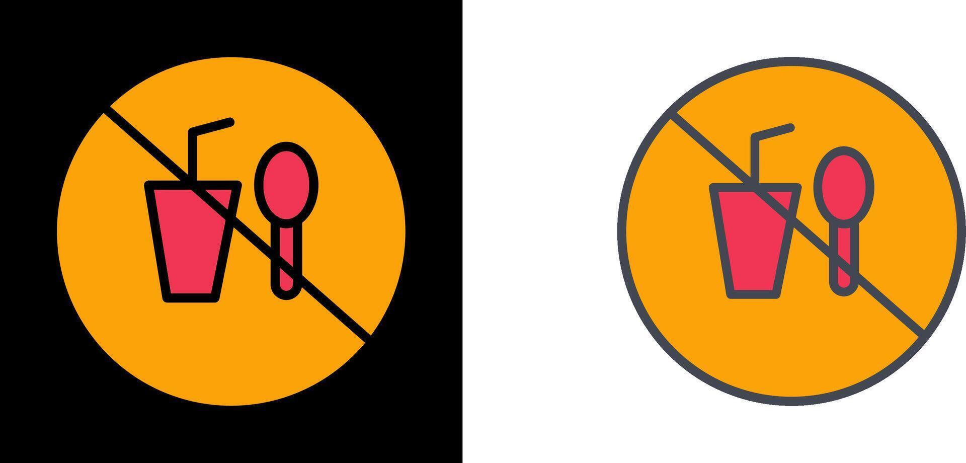 No Food or Drinks Icon vector
