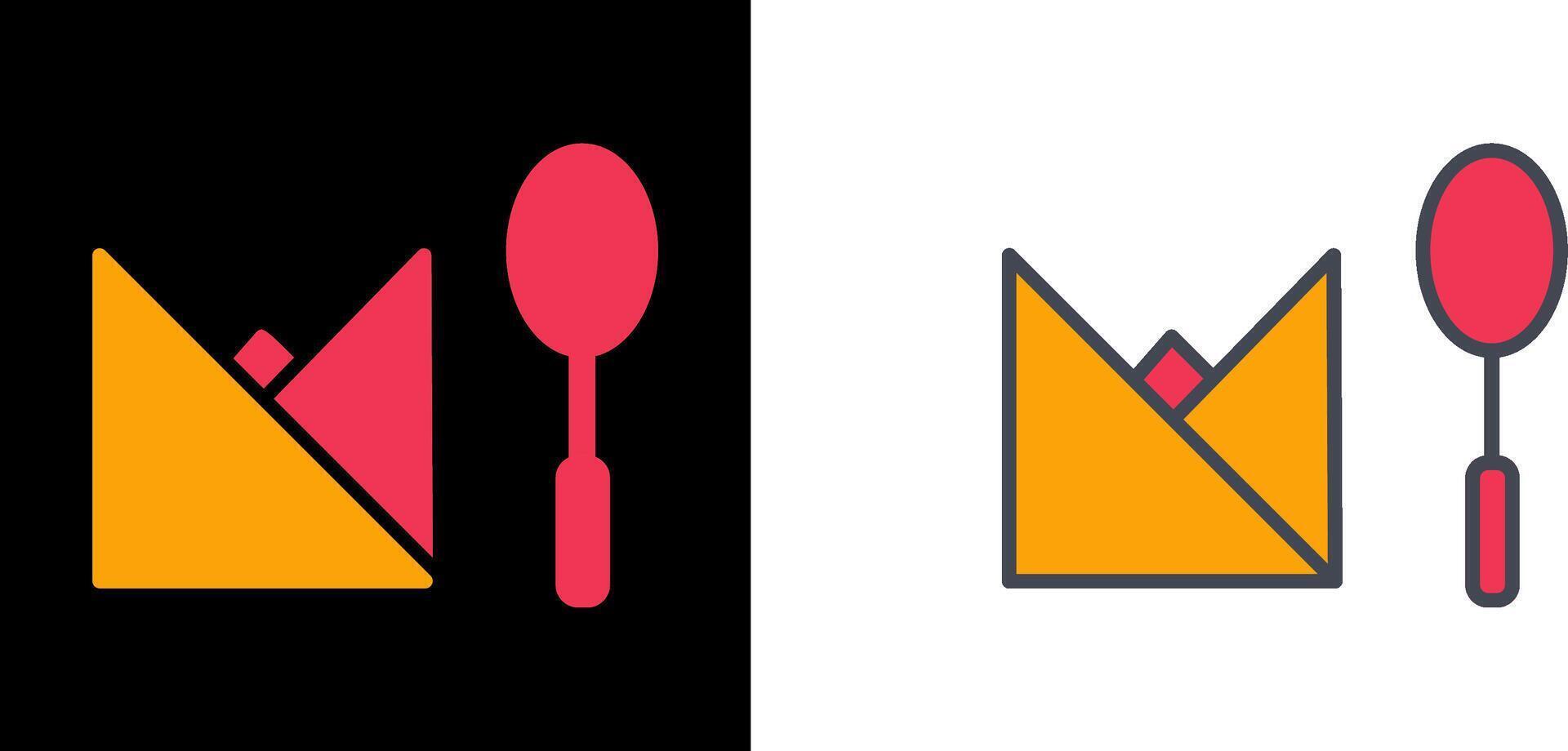 Spoon and Napkin Icon vector