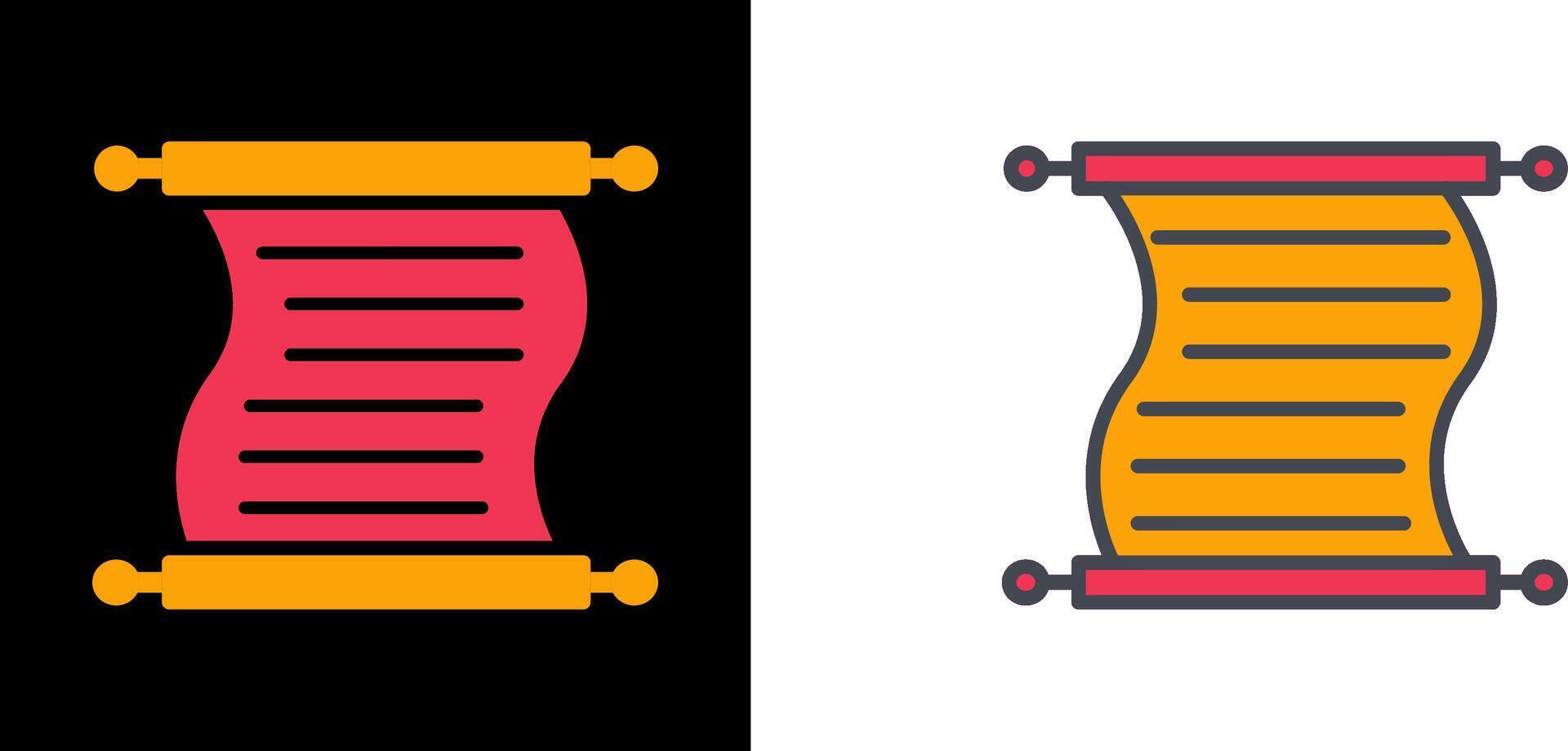 Scroll of Paper Icon vector