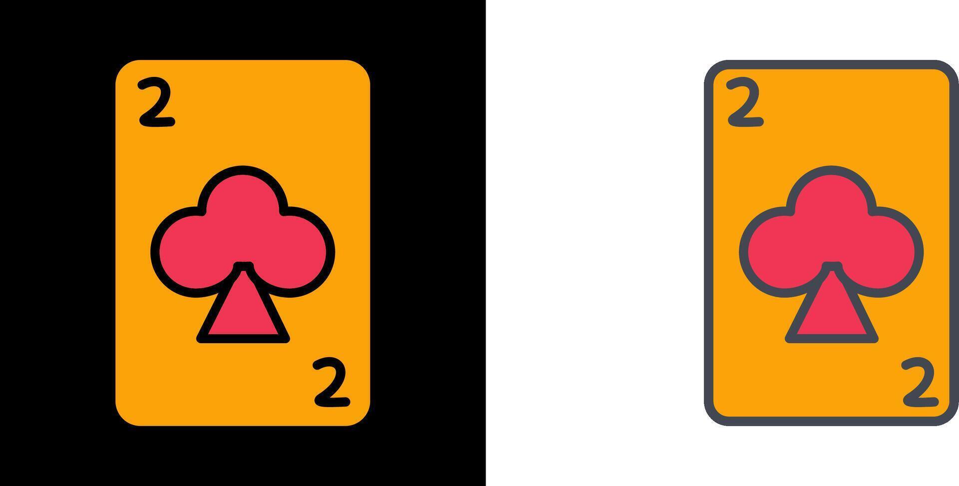 Clubs Card Icon vector