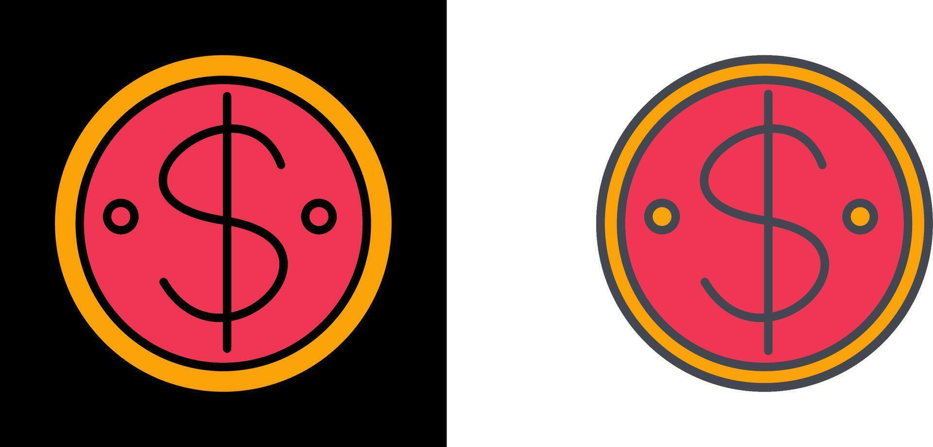 Dollar Coin Icon vector