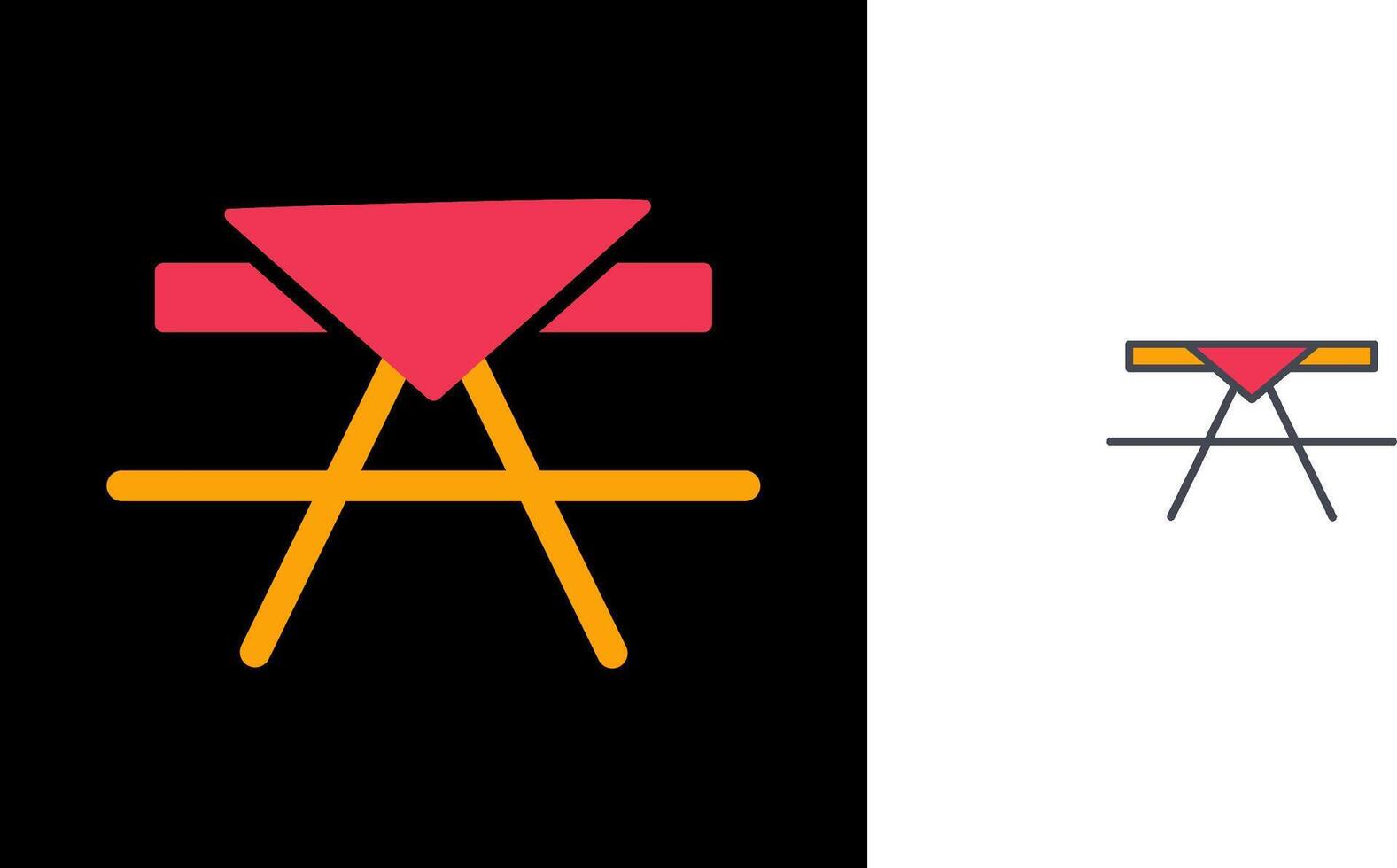 Picnic Table Icon vector