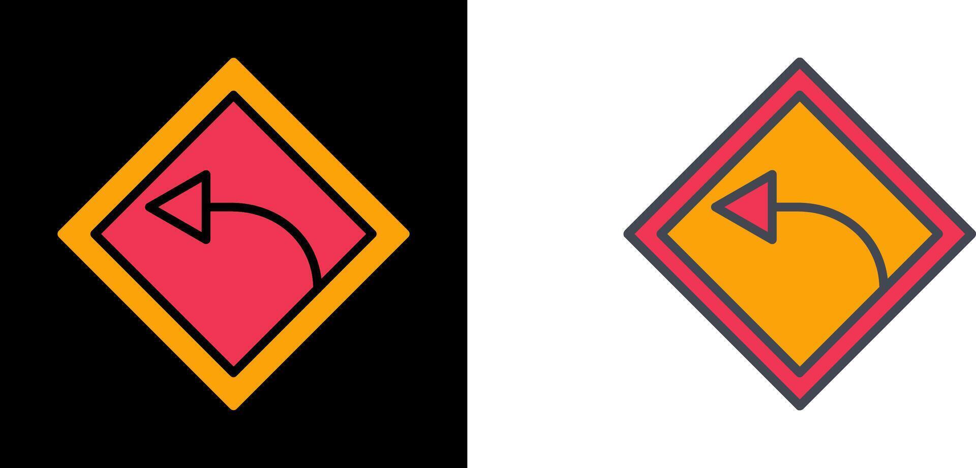 Left Turn Icon vector