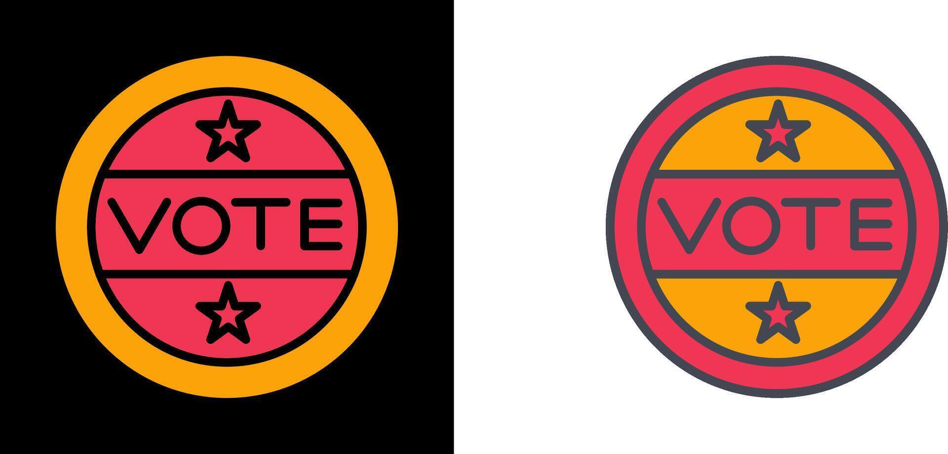 Vote Sticker Icon vector