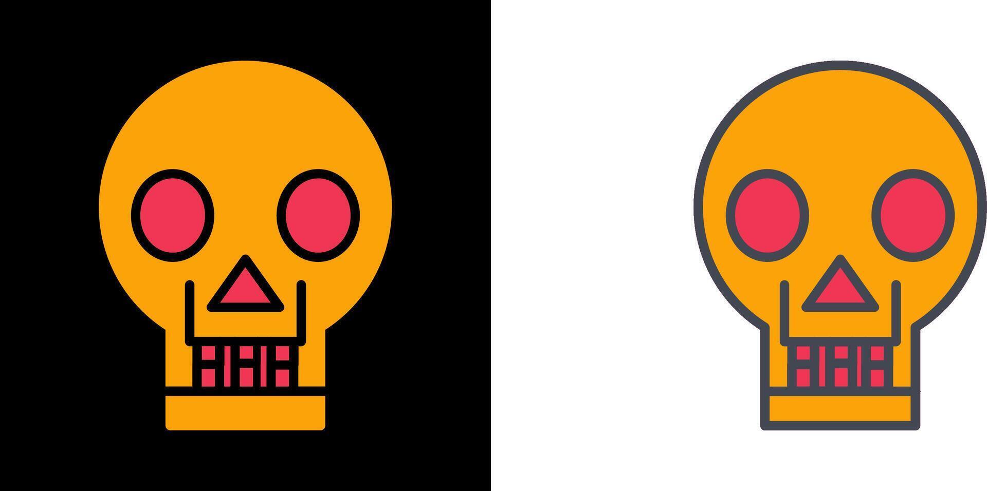 Skull X ray Icon vector