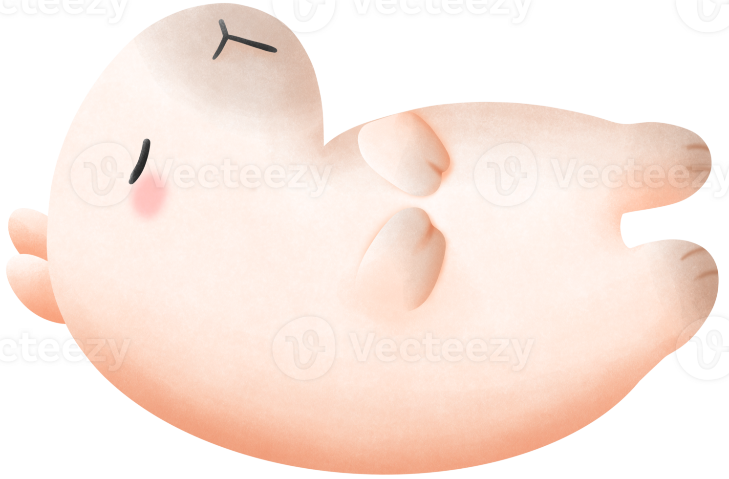 Cartoon capybara sleeping png
