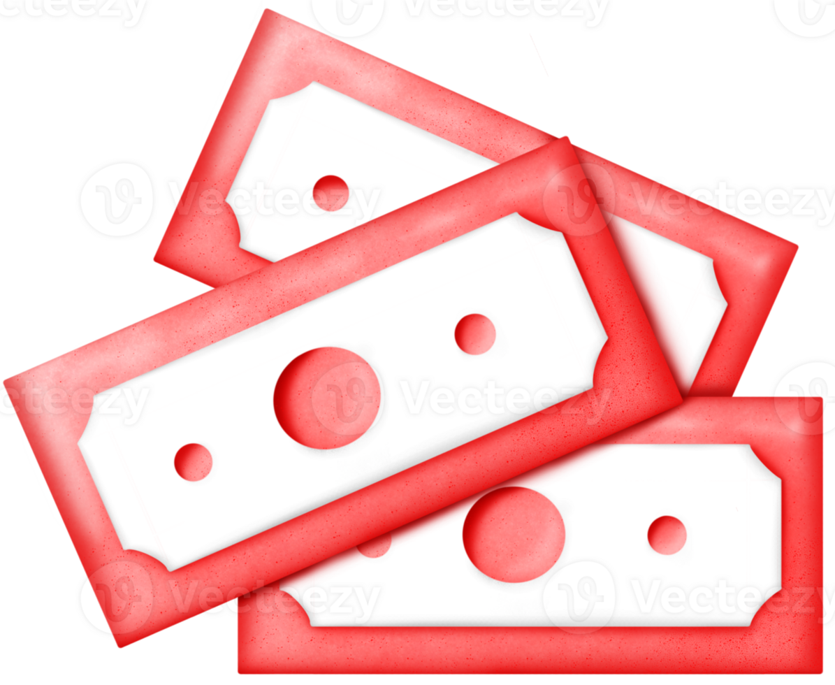 3 red banknote png